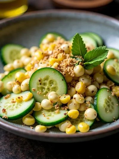 Street Corn Creamy Cucumber Salad