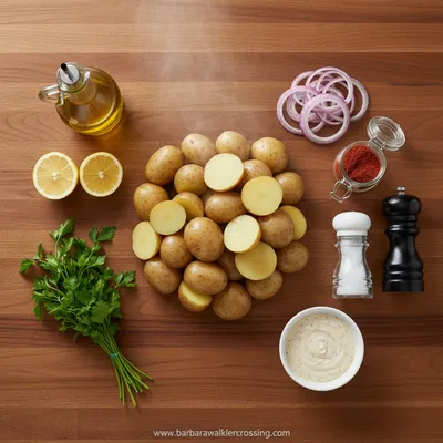 Sumac Potato Salad - cooking process