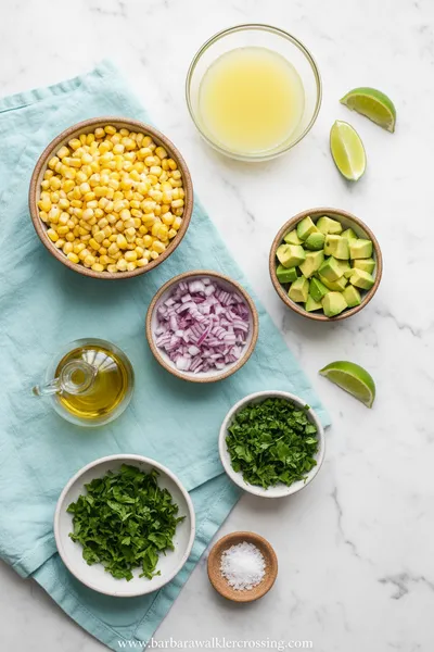Summer Corn Salad with Avocado - cooking process