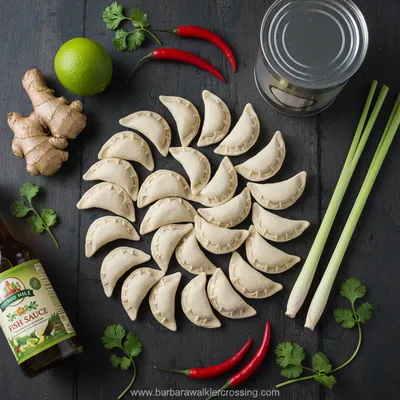 Thai Potsticker Coconut Soup Recipe - cooking process
