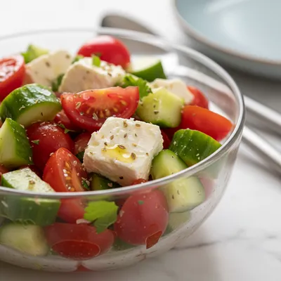 Tomato Cucumber Feta Salad