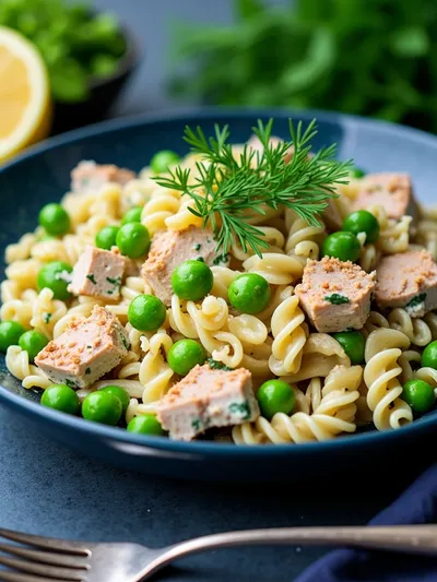 Tuna Pasta Salad with Peas - ready to serve