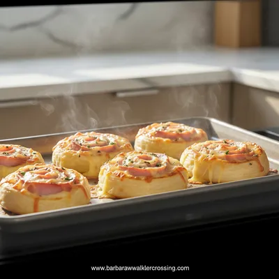 Turkey and Cheese Pinwheels Recipe - cooking process