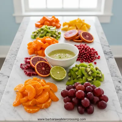 Winter Fruit Salad With Lime Dressing - cooking process
