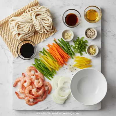 Yaki Udon With Shrimp – Japanese Stir‑Fried Noodles - cooking process