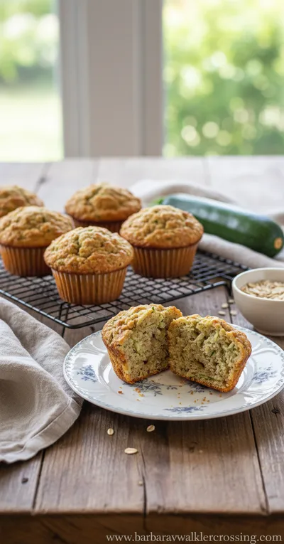 Zucchini Banana Muffins With Oats Recipe - ready to serve