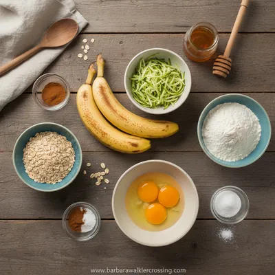 Zucchini Banana Muffins With Oats Recipe - cooking process